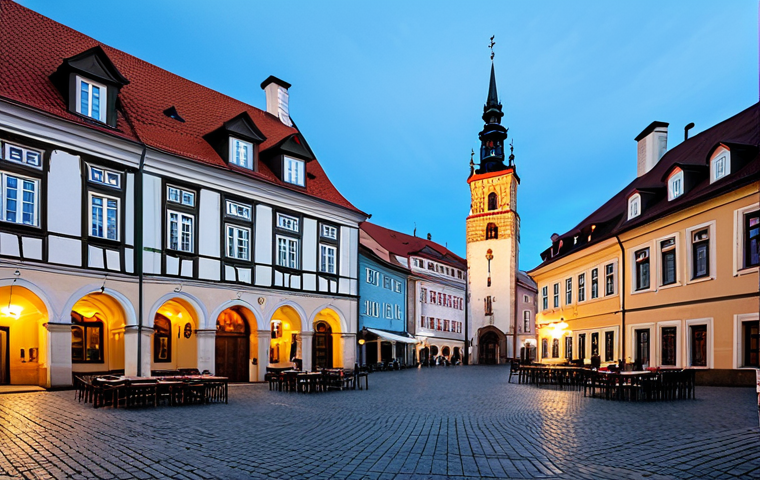 슬로바키아 레보차 유네스코 유산 - **Prompt:** A wide-angle, highly detailed shot of Levoča's Master's Square (Námestie Majstra Pavla) ...
