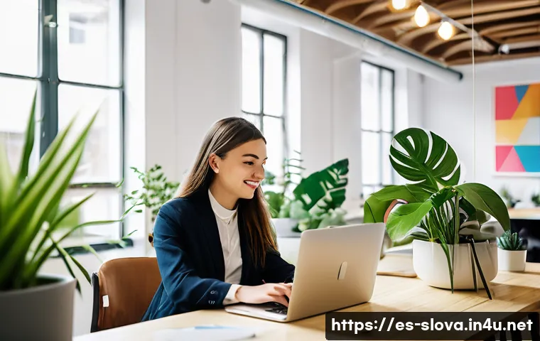 유라이 쿠차 슬로바키아 정치가 - A dynamic scene of a young Slovak entrepreneur working in a bright, modern coworking space filled wi...