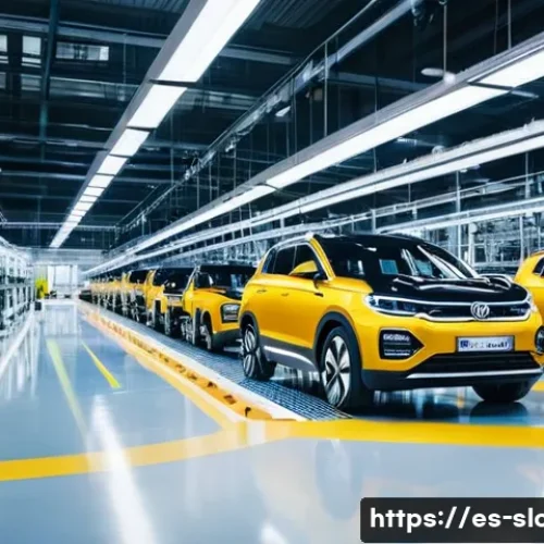 Home 33 슬로바키아 경제 및 산업 - A bustling modern automotive factory in Bratislava, Slovakia, showcasing advanced robotic assembly l...