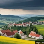 Home 19 슬로바키아 체코슬로바키아 분리 과정 - A detailed historical scene depicting the creation of Czechoslovakia after World War I: two distinct...